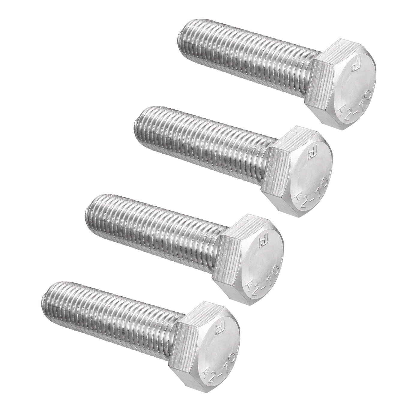 Harfington 4pcs Stainless Steel Hexagonal Head Screw Bolts