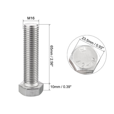 Harfington 2pcs 304 Stainless Steel Screw Bolts