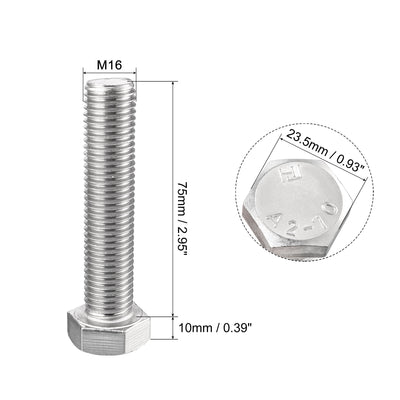 Harfington 2pcs 304 Stainless Steel Screw Bolts