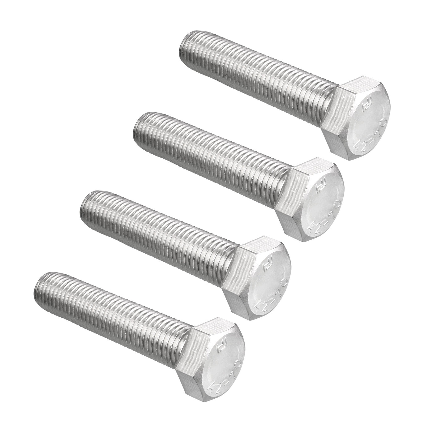 Harfington 4pcs Stainless Steel Hexagonal Head Screw Bolts