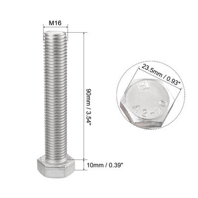Harfington 4pcs Stainless Steel Hexagonal Head Screw Bolts