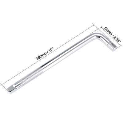 Harfington Socket Accessory Set, 6-Point Shallow Socket L-Shape Extension Handle with Square Drive