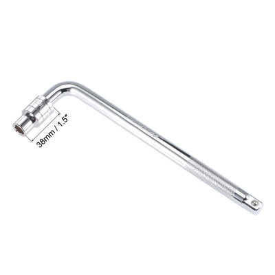 Harfington Socket Accessory Set, 6-Point Shallow Socket L-Shape Extension Handle with Square Drive