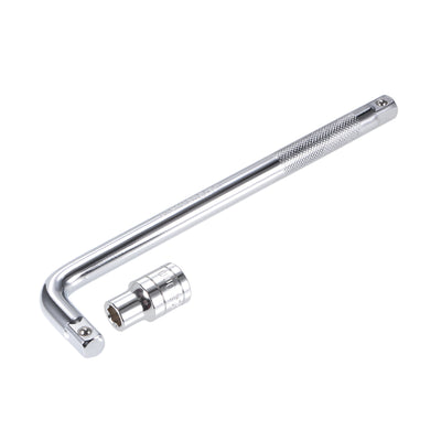 Harfington Socket Accessory Set, 6-Point Shallow Socket L-Shape Extension Handle with Square Drive