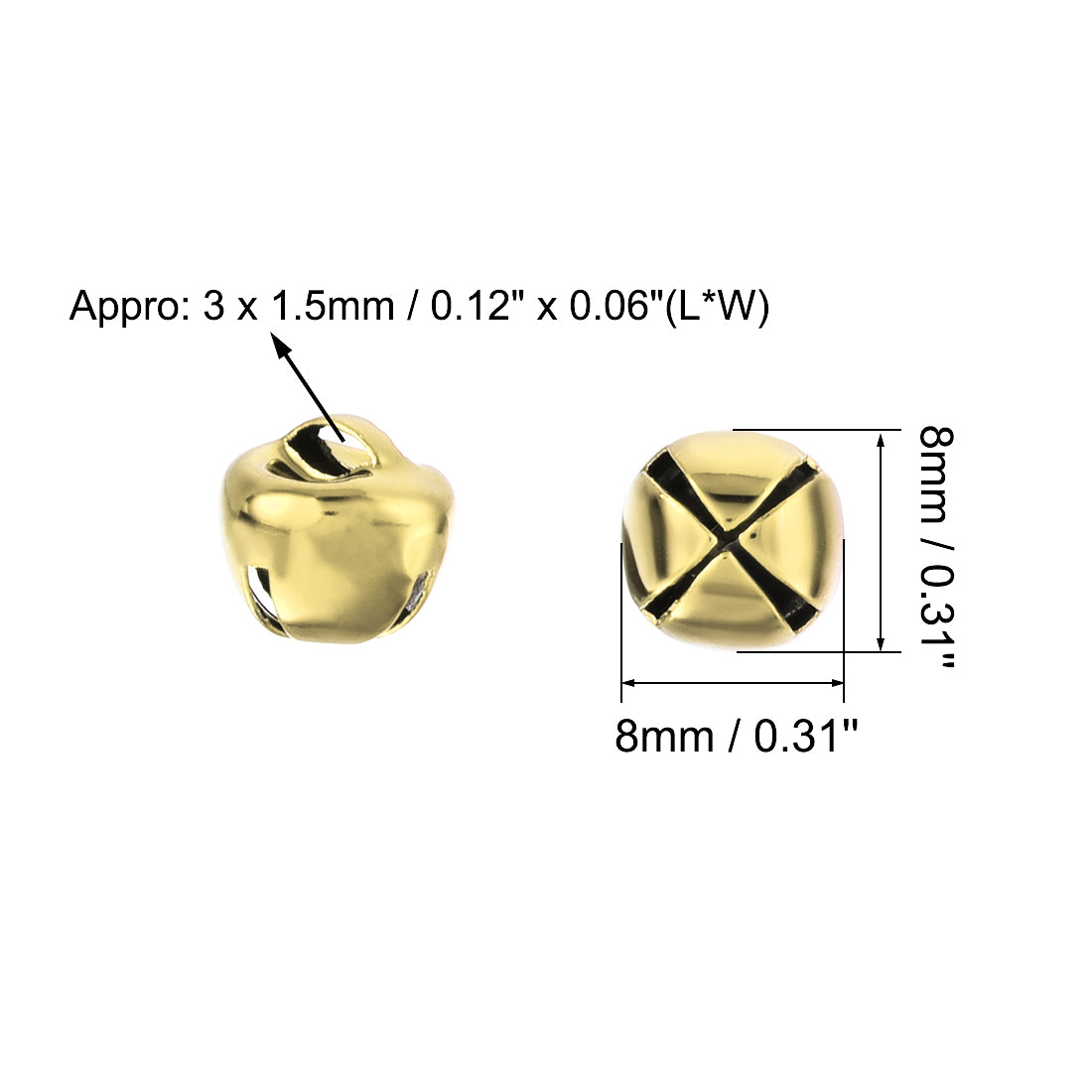 Harfington DIY Small Bells 100pcs, Craft Bells Bulk DIY Bells