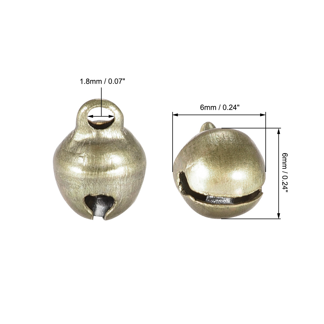 Harfington DIY Small Bells, Craft Copper Bells Bulk DIY Bells Bronze