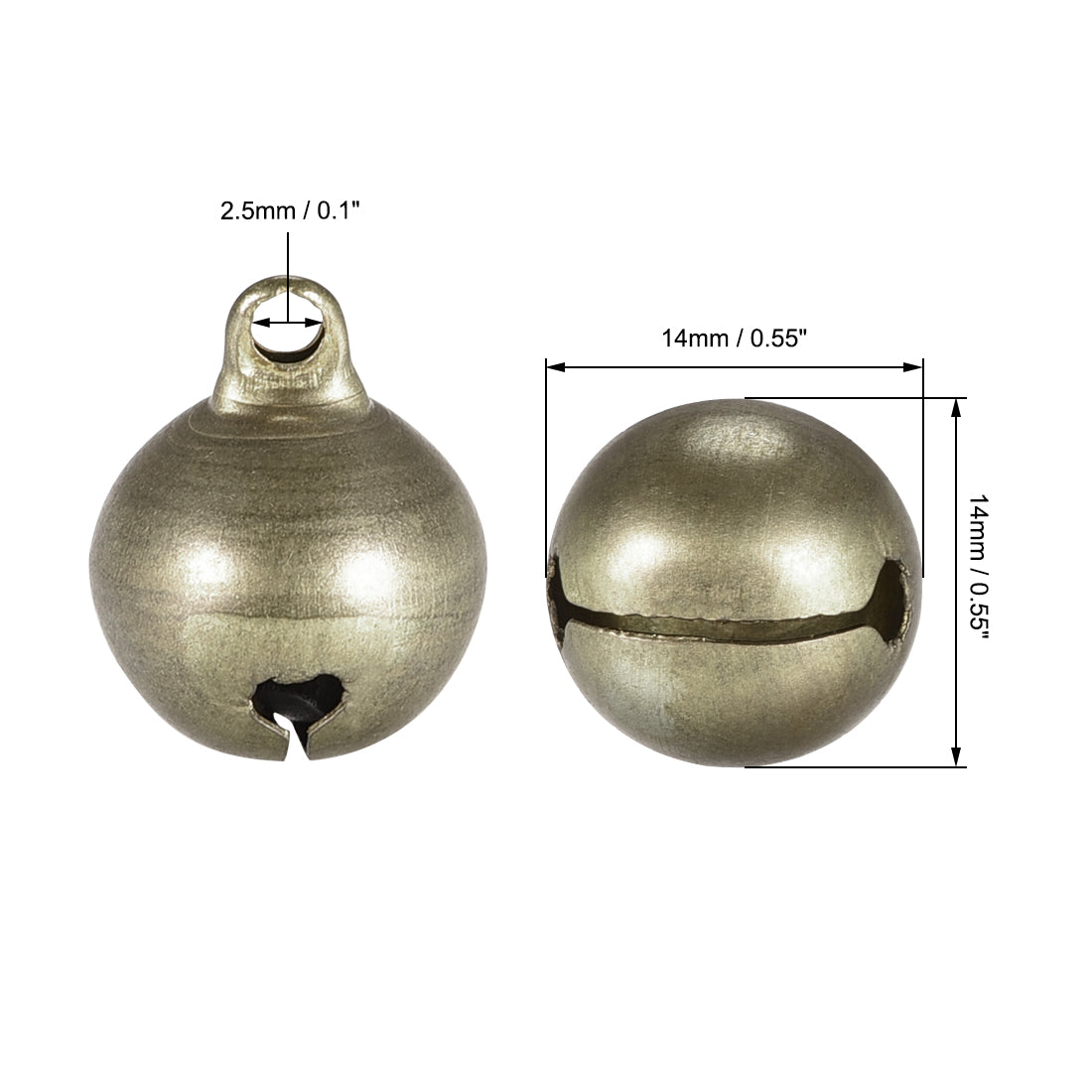 Harfington DIY Small Bells, 40pcs, Craft Copper Bells Bulk DIY Bells Bronze