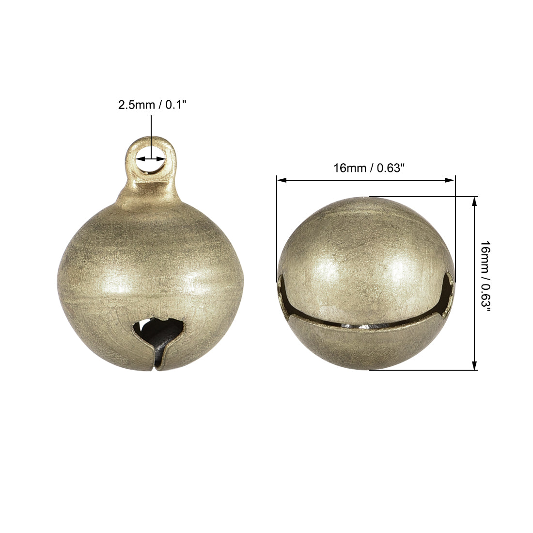 Harfington DIY Small Bells, 40pcs, Craft Copper Bells Bulk DIY Bells Bronze