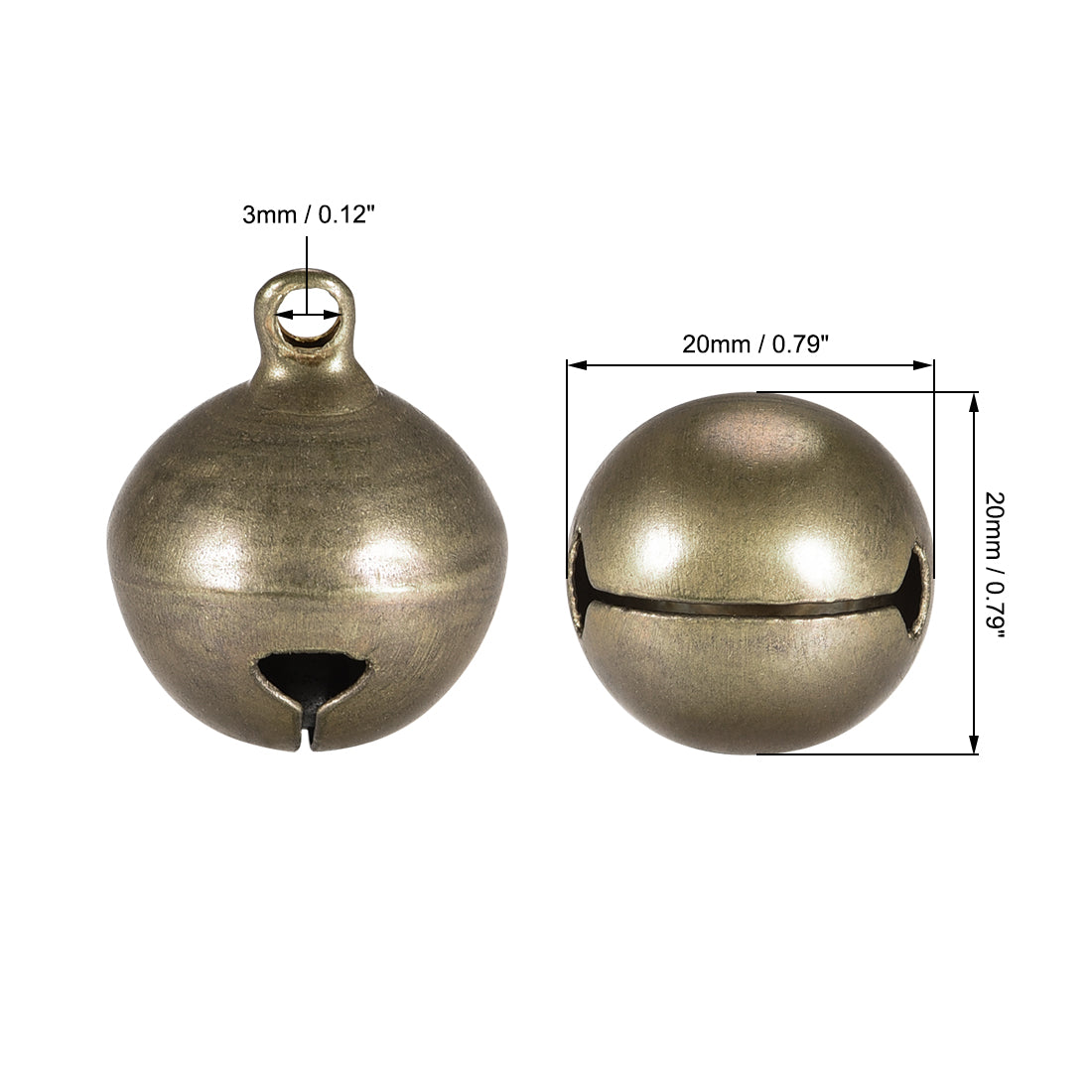 Harfington DIY Small Bells, 10pcs, Craft Copper Bells Bulk DIY Bells  Bronze