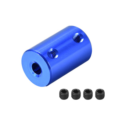 Harfington Rigid Coupling 25mm Length 14mm Diameter Aluminum Alloy Shaft Coupler Connector Blue