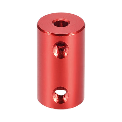 Harfington Rigid Coupling 25mm Length 14mm Diameter Aluminum Alloy Shaft Coupler Connector Red