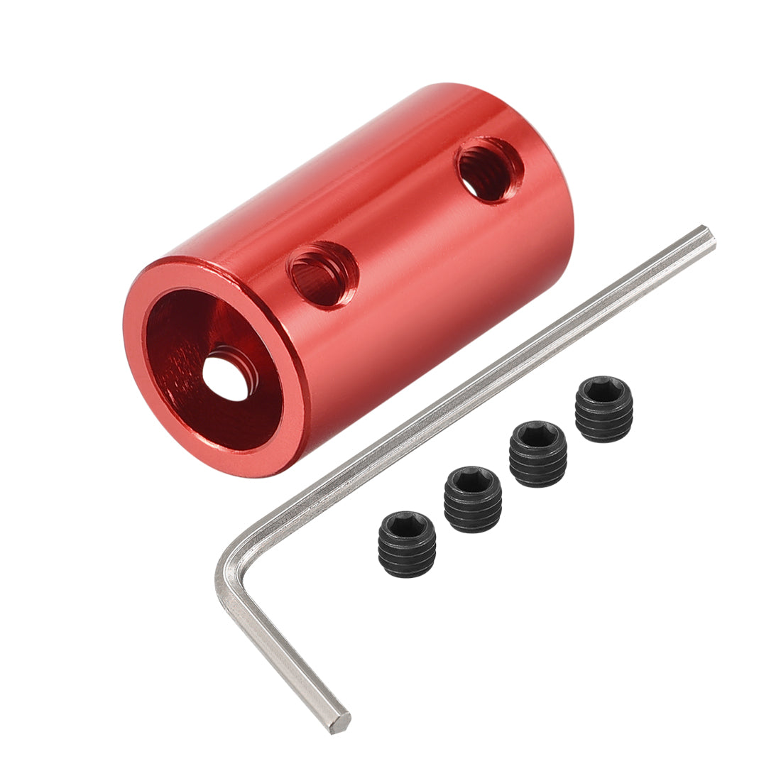 Harfington Rigid Coupling 25mm Length 14mm Diameter Aluminum Alloy Shaft Coupler Connector Red