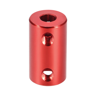 Harfington Rigid Coupling 25mm Length 14mm Diameter Aluminum Alloy Shaft Coupler Connector Red