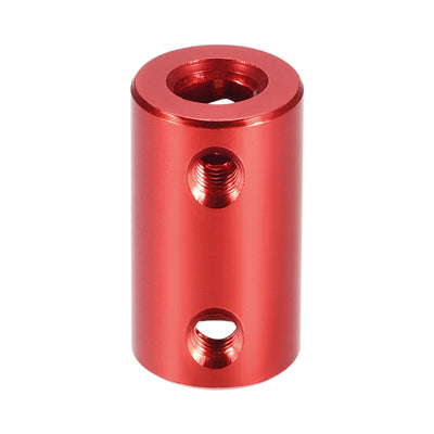 Harfington Rigid Coupling 25mm Length 14mm Diameter Aluminum Alloy Shaft Coupler Connector Red