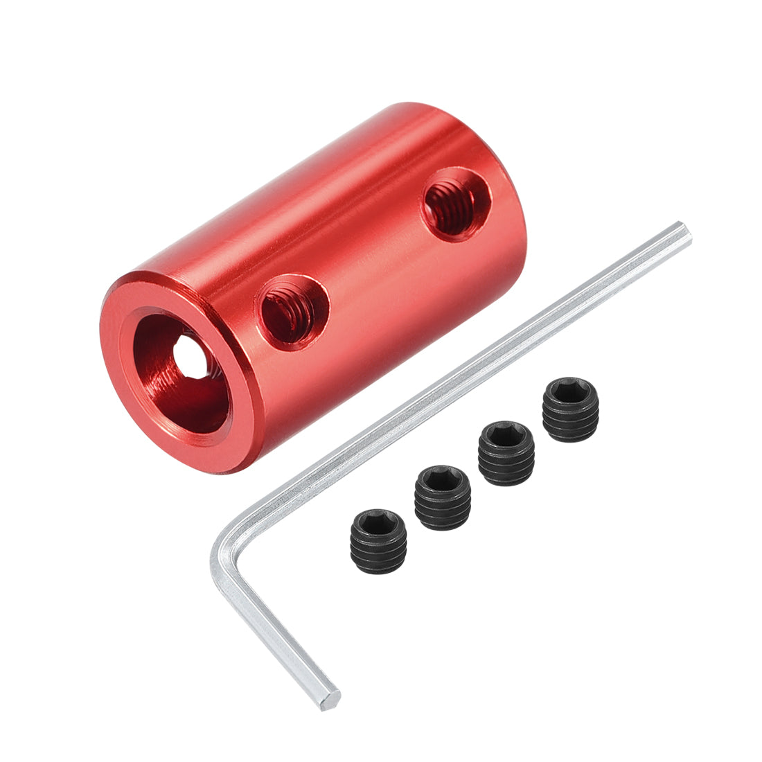 Harfington Rigid Coupling 25mm Length 14mm Diameter Aluminum Alloy Shaft Coupler Connector Red