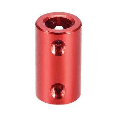Harfington Rigid Coupling 25mm Length 14mm Diameter Aluminum Alloy Shaft Coupler Connector Red