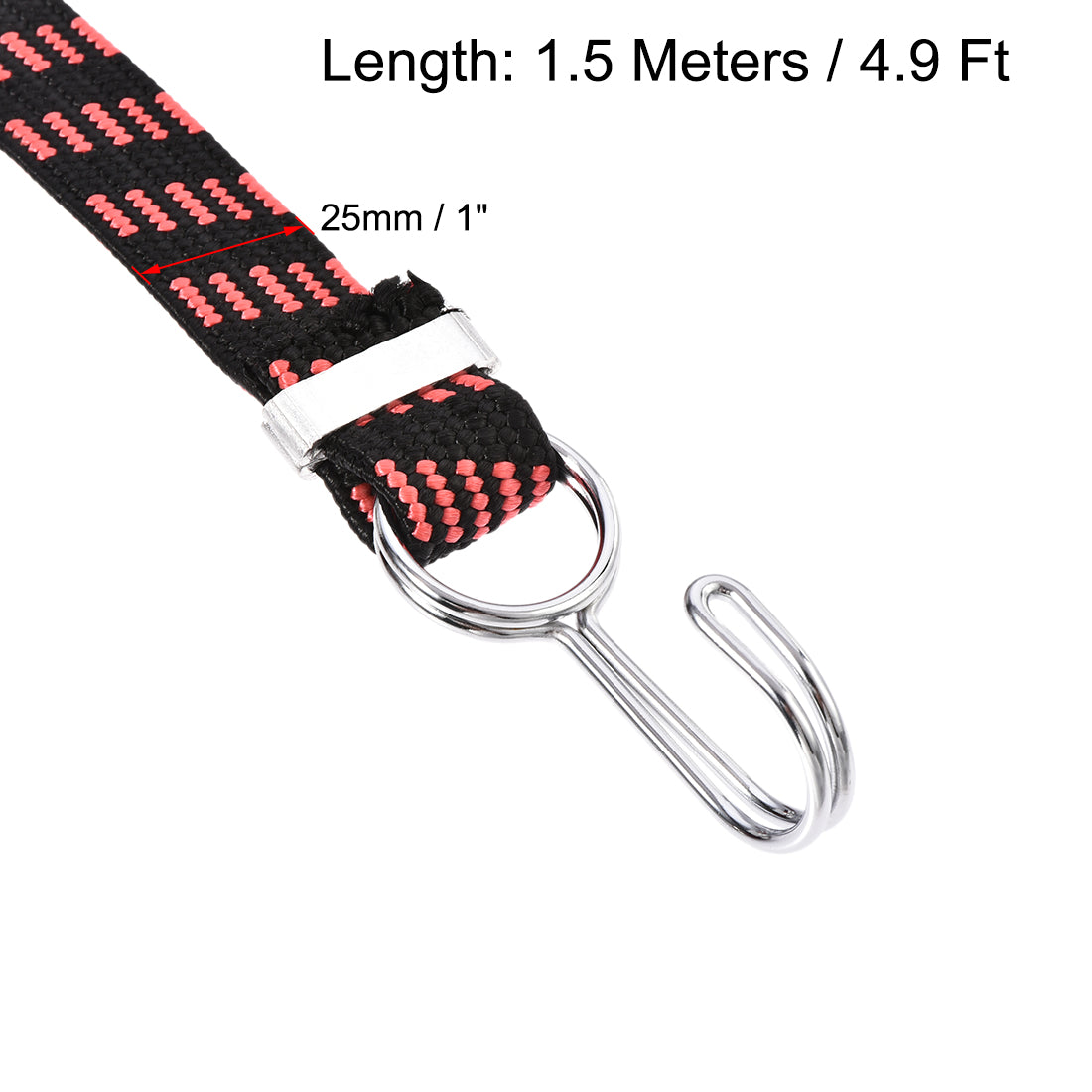 Harfington Flat Elastic Cord with Hook Meters x mm Latex PP for Hand Carts Luggage Rack