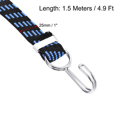 Harfington Flat Elastic Cord with Hook Meters x mm Latex PP for Hand Carts Luggage Rack