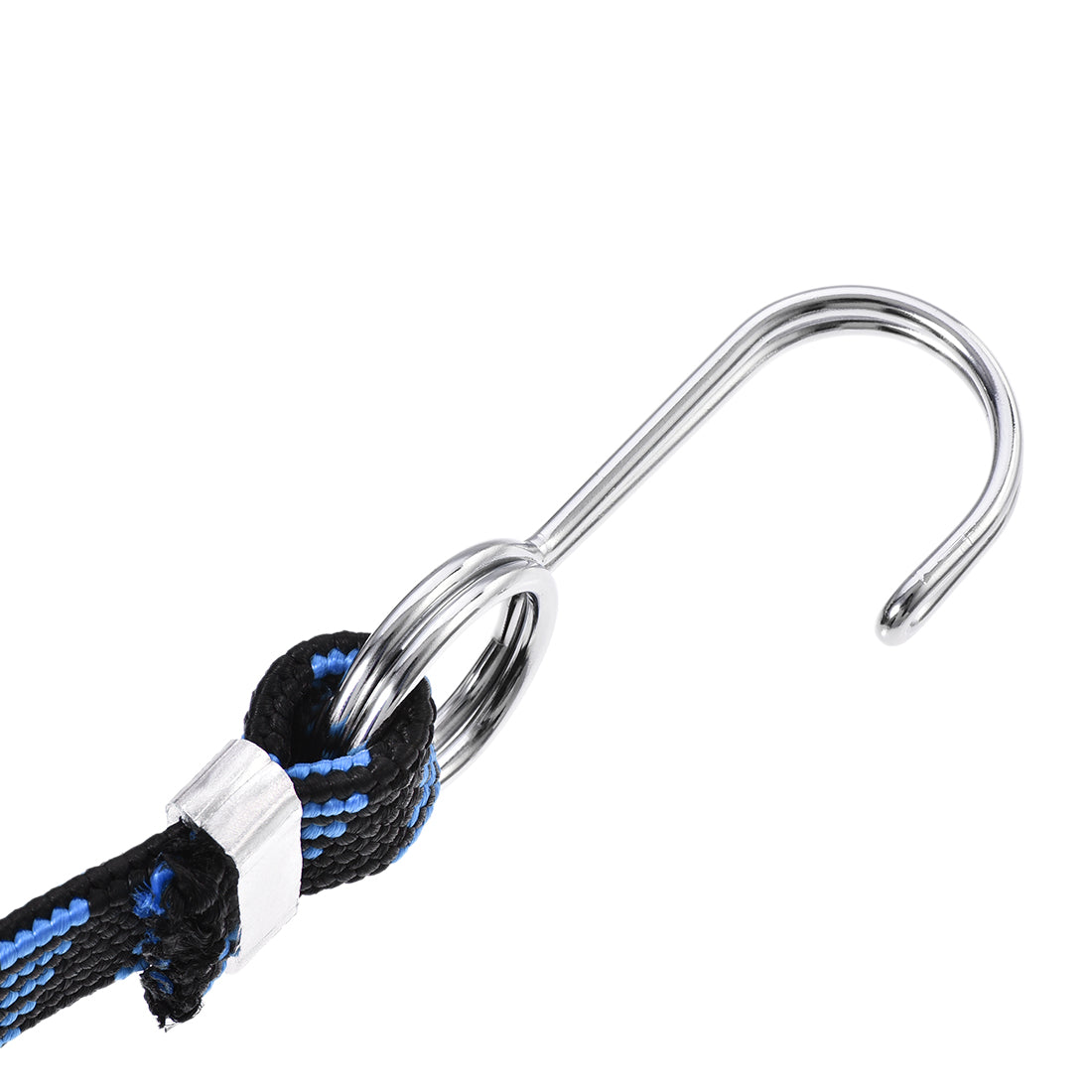 Harfington Flat Elastic Cord with Hook Latex PP for Hand Carts Luggage Rack Cargo, 2 PCS