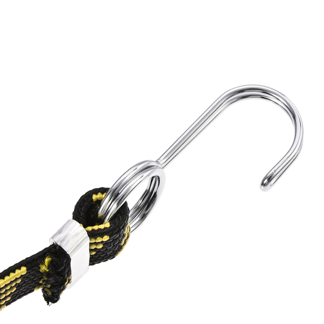 Harfington Flat Elastic Cord with Hook Latex PP for Hand Carts Luggage Rack Cargo, 2 PCS