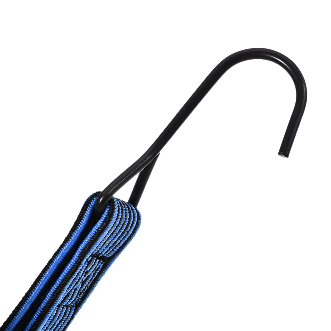 Harfington Flat Elastic Cord with Hook 3 Meters x mm Latex PP for Hand Carts Luggage Rack Cargo, 2 PCS