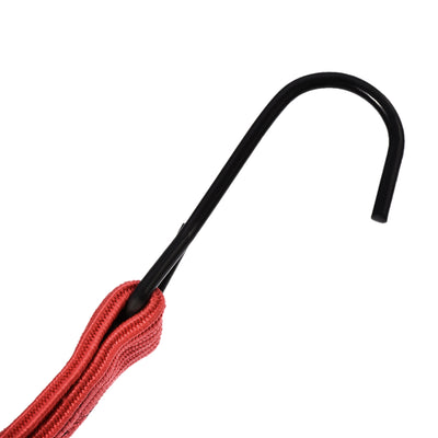 Harfington Flat Elastic Cord with Hook 3 Meters x 30mm Latex PP for Hand Carts Luggage Rack Cargo, 2 PCS
