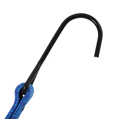 Harfington Flat Elastic Cord with Hook 3 Meters x 30mm Latex PP for Hand Carts Luggage Rack Cargo, 2 PCS