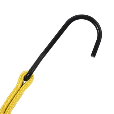 Harfington Flat Elastic Cord with Hook 3 Meters x 30mm Latex PP for Hand Carts Luggage Rack Cargo, 2 PCS