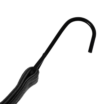 Harfington Flat Elastic Cord with Hook 3 Meters x 30mm Latex PP for Hand Carts Luggage Rack Cargo, 2 PCS