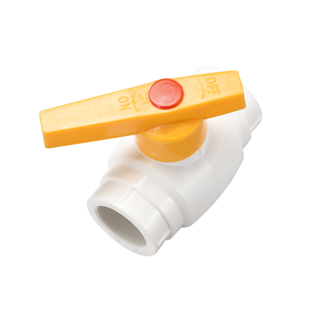 Harfington Ball Valve, Diameter, Socket Type, for Control Water Flow, PPR White Yellow 2Pcs