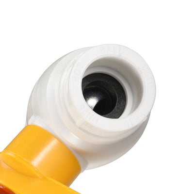 Harfington Ball Valve, Diameter, Socket Type, for Control Water Flow, PPR White Yellow 2Pcs