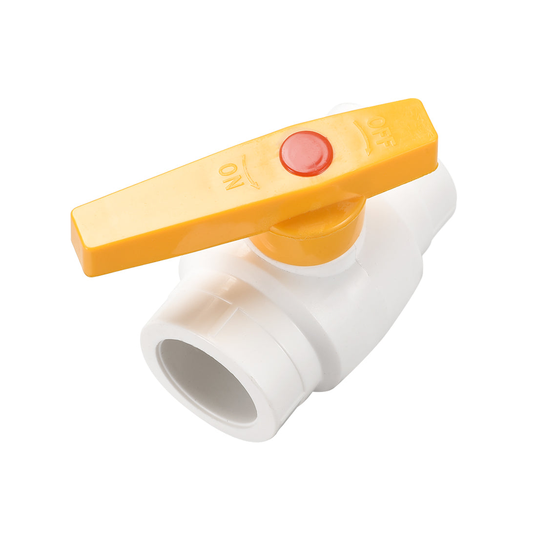 Harfington Ball Valve, Diameter, Socket Type, for Control Water Flow, PPR White Yellow 2Pcs