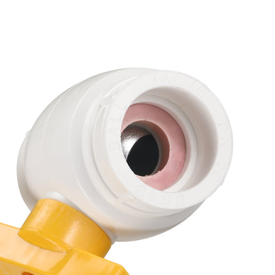 Harfington Ball Valve, Diameter, Socket Type, for Control Water Flow, PPR White Yellow 2Pcs