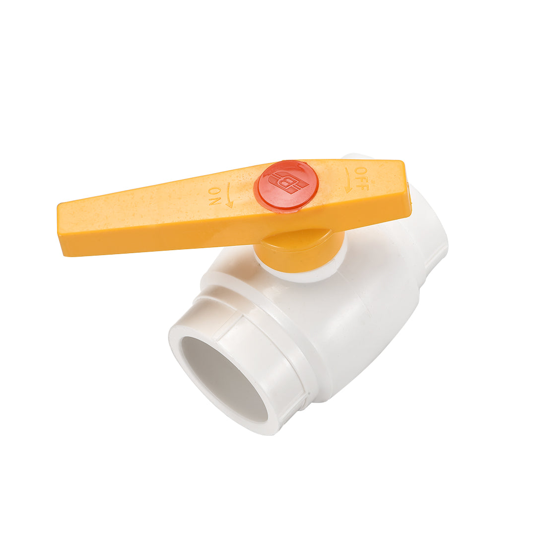 Harfington Ball Valve, Diameter, Socket Type, for Control Water Flow, PPR White Yellow 2Pcs