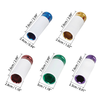 Harfington 5pcs 1/2'' Drive Impact Lug Nut Socket Set Wheel Sleeve Protection 15 17 19 21 22mm