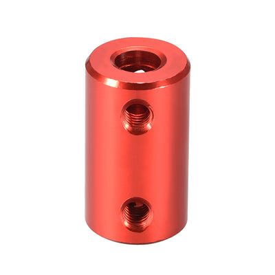 Harfington Rigid Coupling 25mm Length 14mm Diameter Aluminum Alloy Shaft Coupler Connector Red