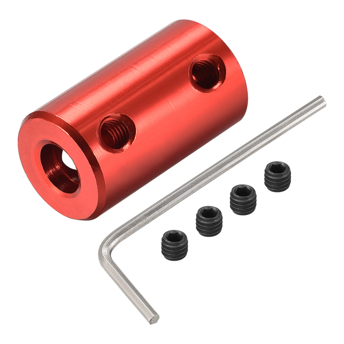 Harfington Rigid Coupling 25mm Length 14mm Diameter Aluminum Alloy Shaft Coupler Connector Red