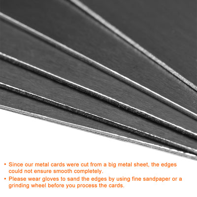 Harfington Blank Metal Card Anodized Aluminum Plate for DIY Laser Printing