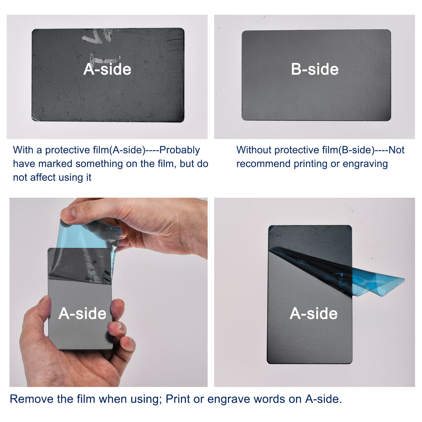 Harfington Blank Metal Card Anodized Aluminum Plate for DIY Laser Printing