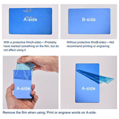 Harfington Blank Metal Card Anodized Aluminum Plate for DIY Laser Printing