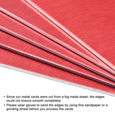 Harfington Blank Metal Card Anodized Aluminum Plate for DIY Laser Printing