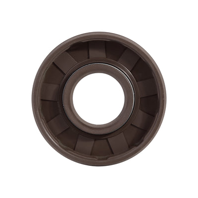 Harfington 17mm x 40mm x 7mm Fluorine Rubber Double Lip TC Oil Shaft Seal Brown for Car
