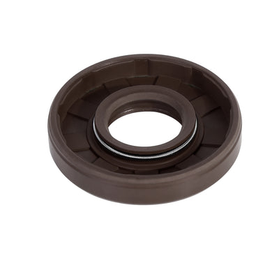 Harfington 17mm x 40mm x 7mm Fluorine Rubber Double Lip TC Oil Shaft Seal Brown for Car