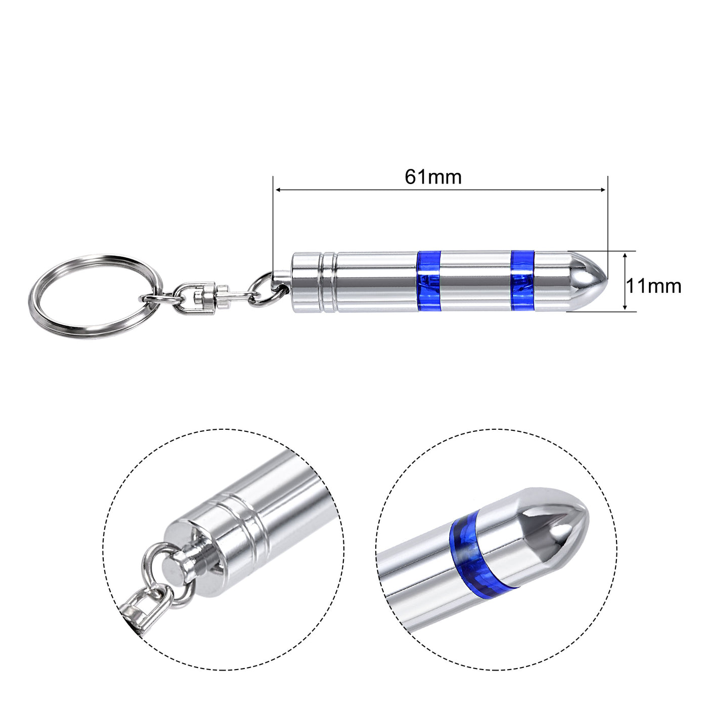 Harfington Anti-Static Keychain Static Eliminator Car Static Eliminator (Blue,Red, 1 Set)