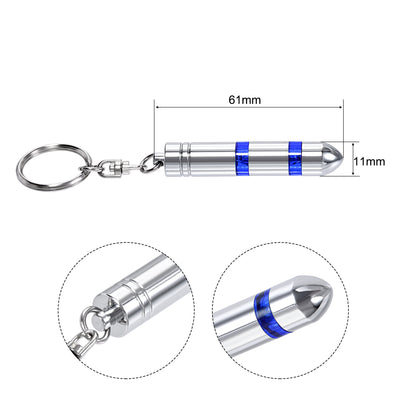 Harfington Anti-Static Keychain Static Eliminator Car Static Eliminator (Blue,Red, 1 Set)