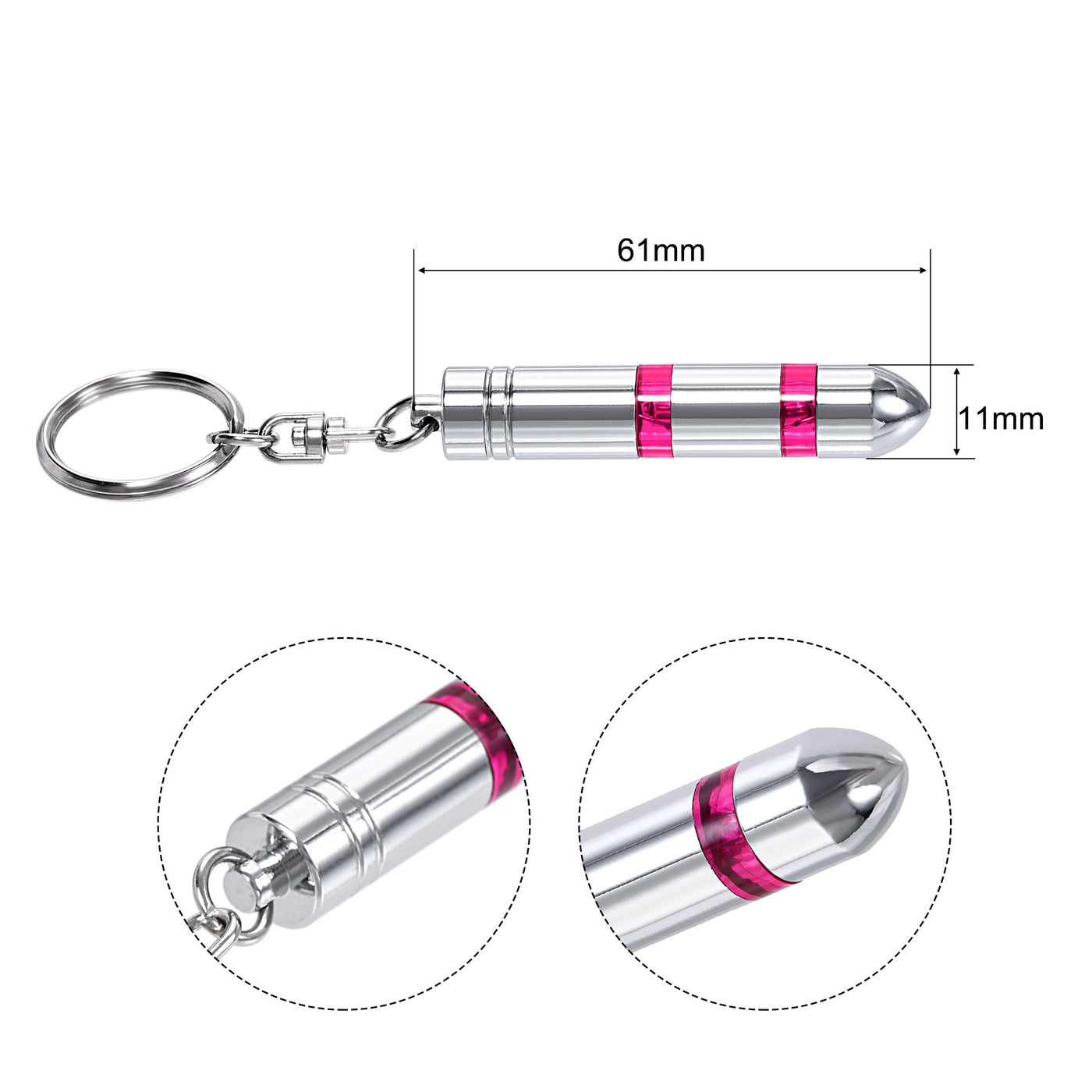 Harfington Anti-Static Keychain Static Eliminator Car Static Eliminator (Black,Red, 1 Set)