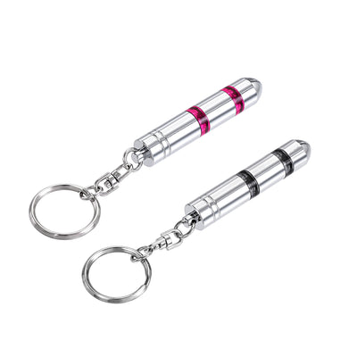 Harfington Anti-Static Keychain Static Eliminator Car Static Eliminator (Black,Red, 1 Set)