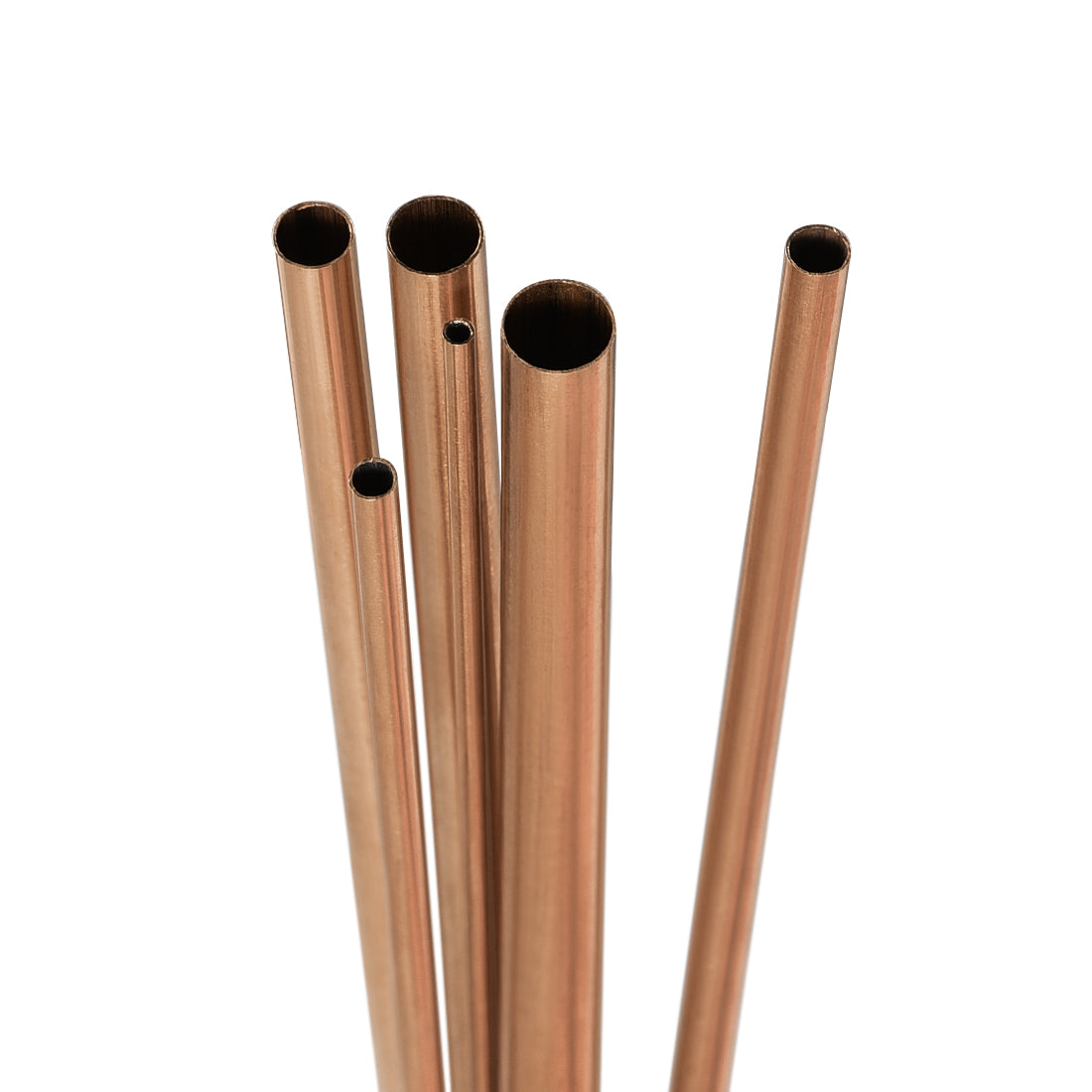 Harfington Copper Tube, 2mm 3mm 4mm 5mm 6mm 7mm OD x 0.2mm Wall Thickness 300mm Length Seamless Round Pipe Tubing, Pack of 6