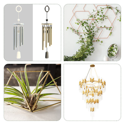 Harfington Copper Tube, 2mm 3mm 4mm 5mm 6mm 7mm OD x 0.2mm Wall Thickness 300mm Length Seamless Round Pipe Tubing, Pack of 6