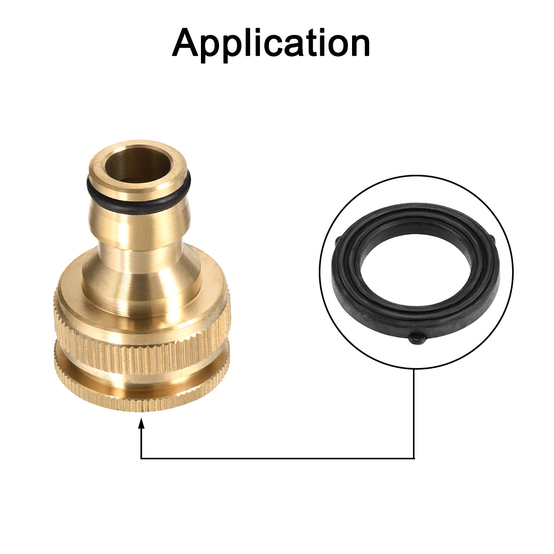 Harfington Nitrile Rubber Flat Washers 25mm OD 16mm ID 3.5mm Thickness with 3 Outer Tabs, for Faucet Pipe Water Hose, Pack of 10